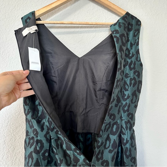 Ann Taylor Loft Green Cheetah Print Dress NWT - Picture 10 of 14